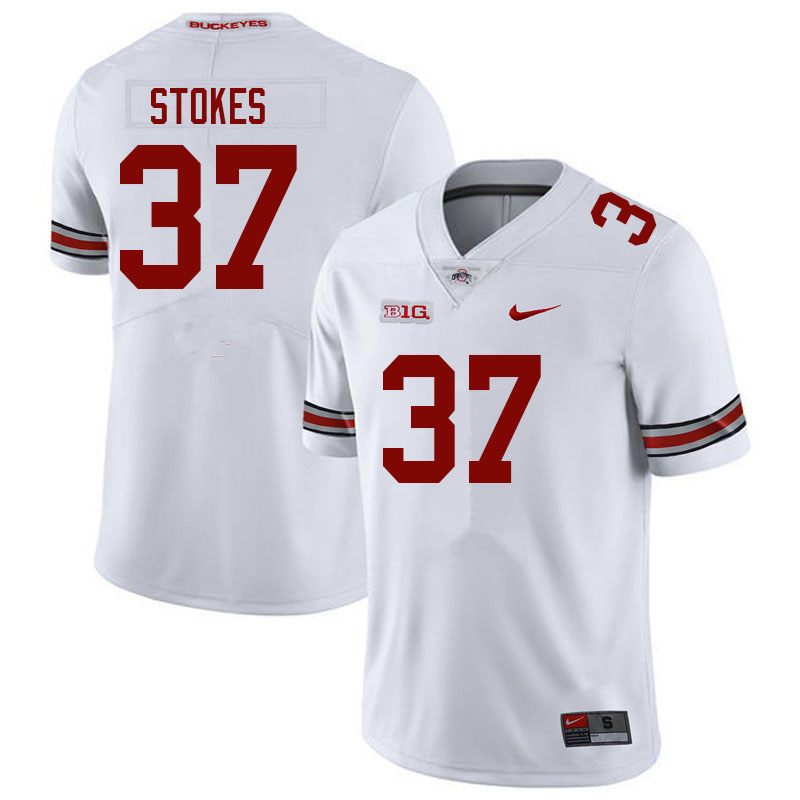 Ohio State Buckeyes #37 Kye Stokes College Football Jerseys Sale-White